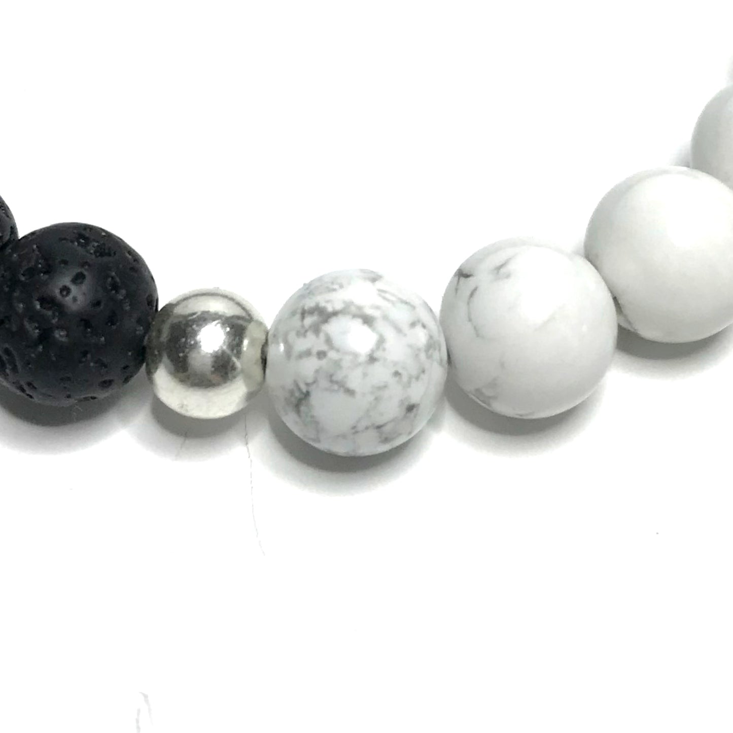 Howlite with Lava Rock Bracelet