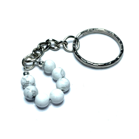 Howlite Keychain