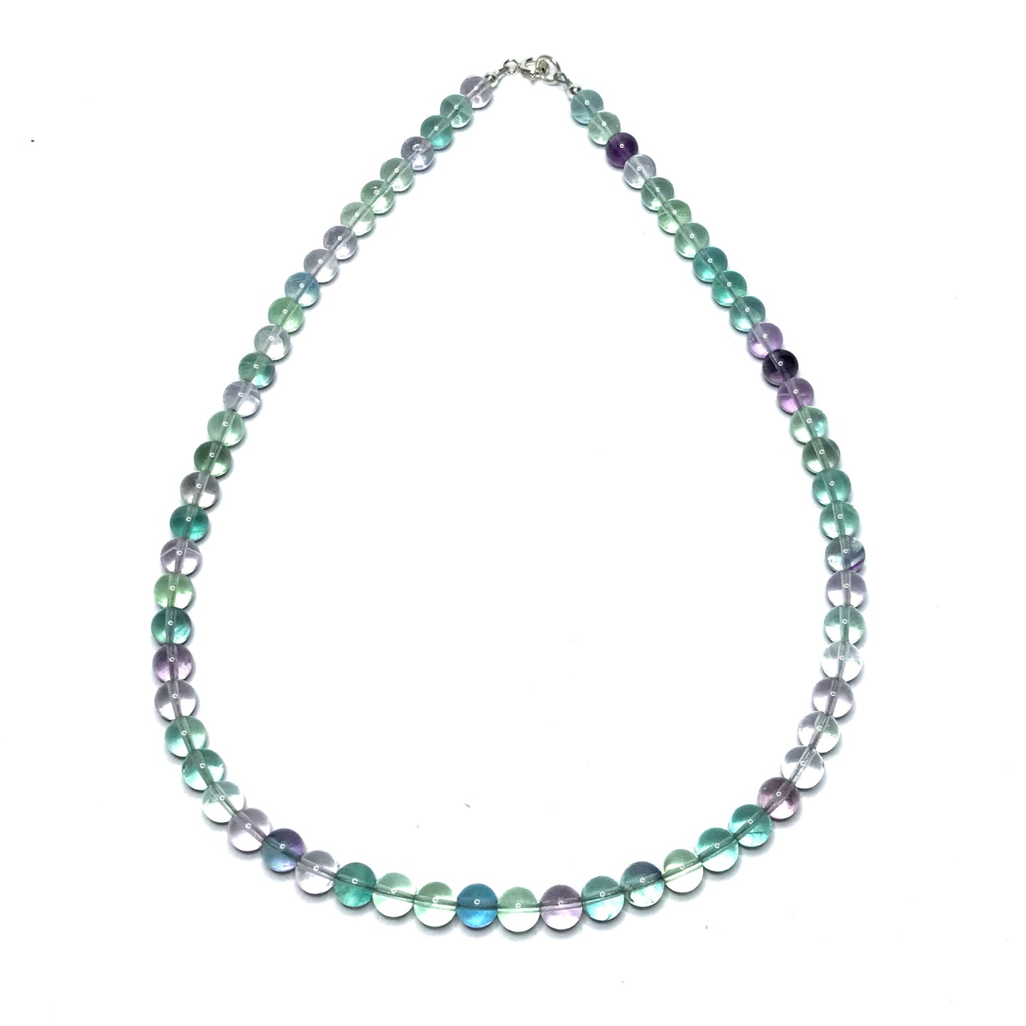 Rainbow fluorite beaded choker