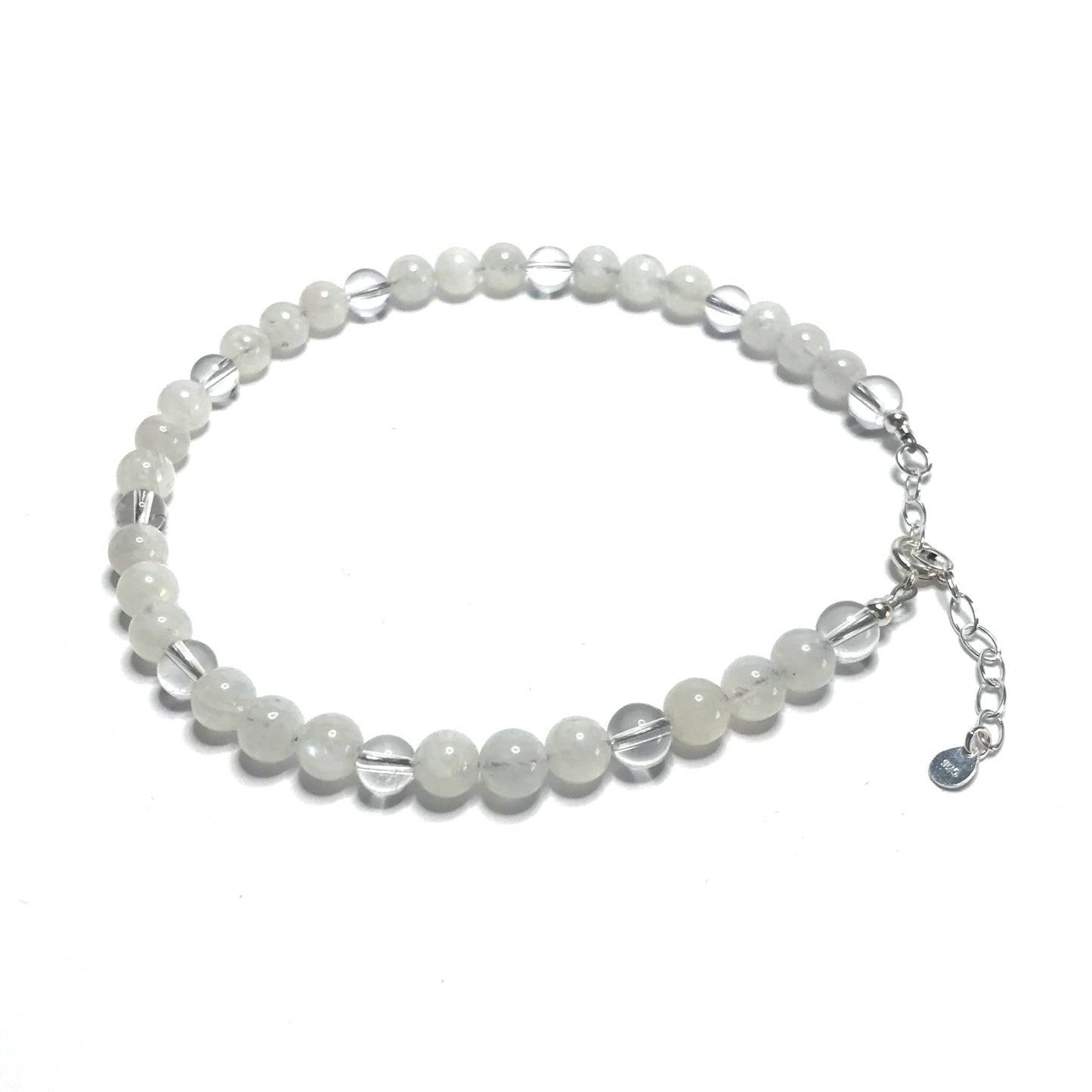 Rainbow moonstone anklet