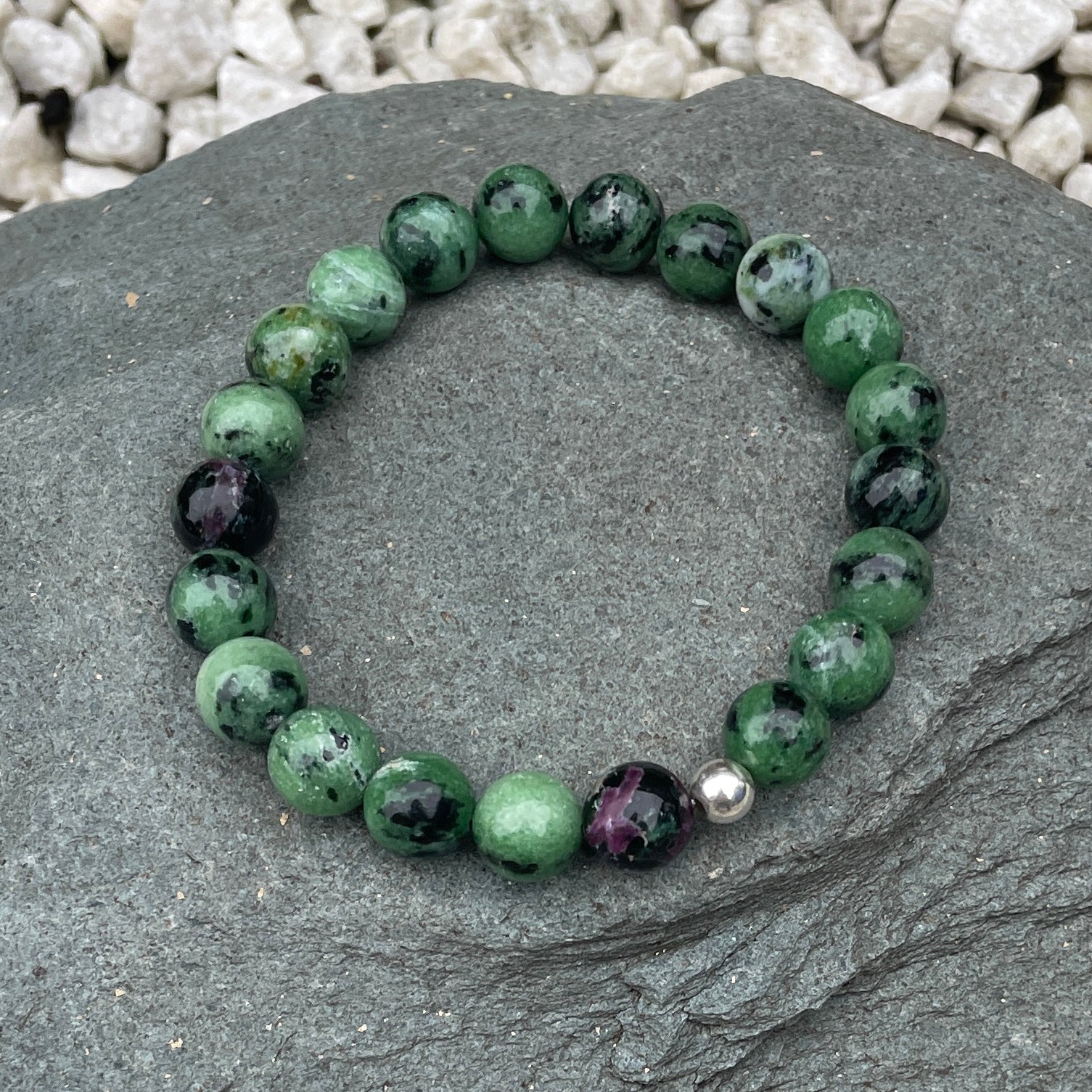 Ruby Zoisite Crystal Bracelet