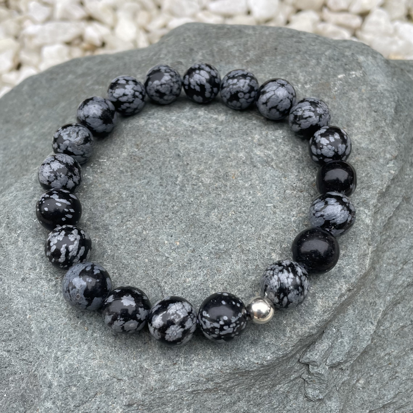 Snowflake Obsidian Crystal Bracelet