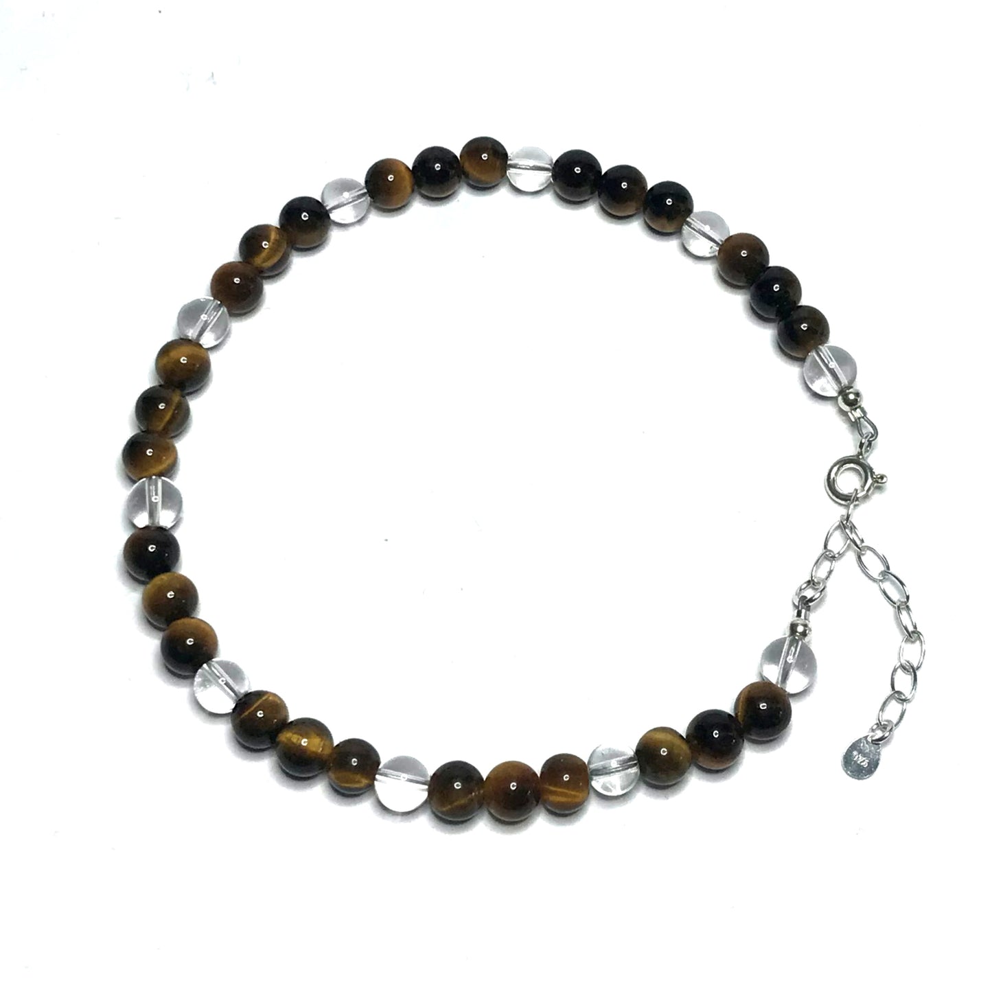 Tiger eye crystal anklet