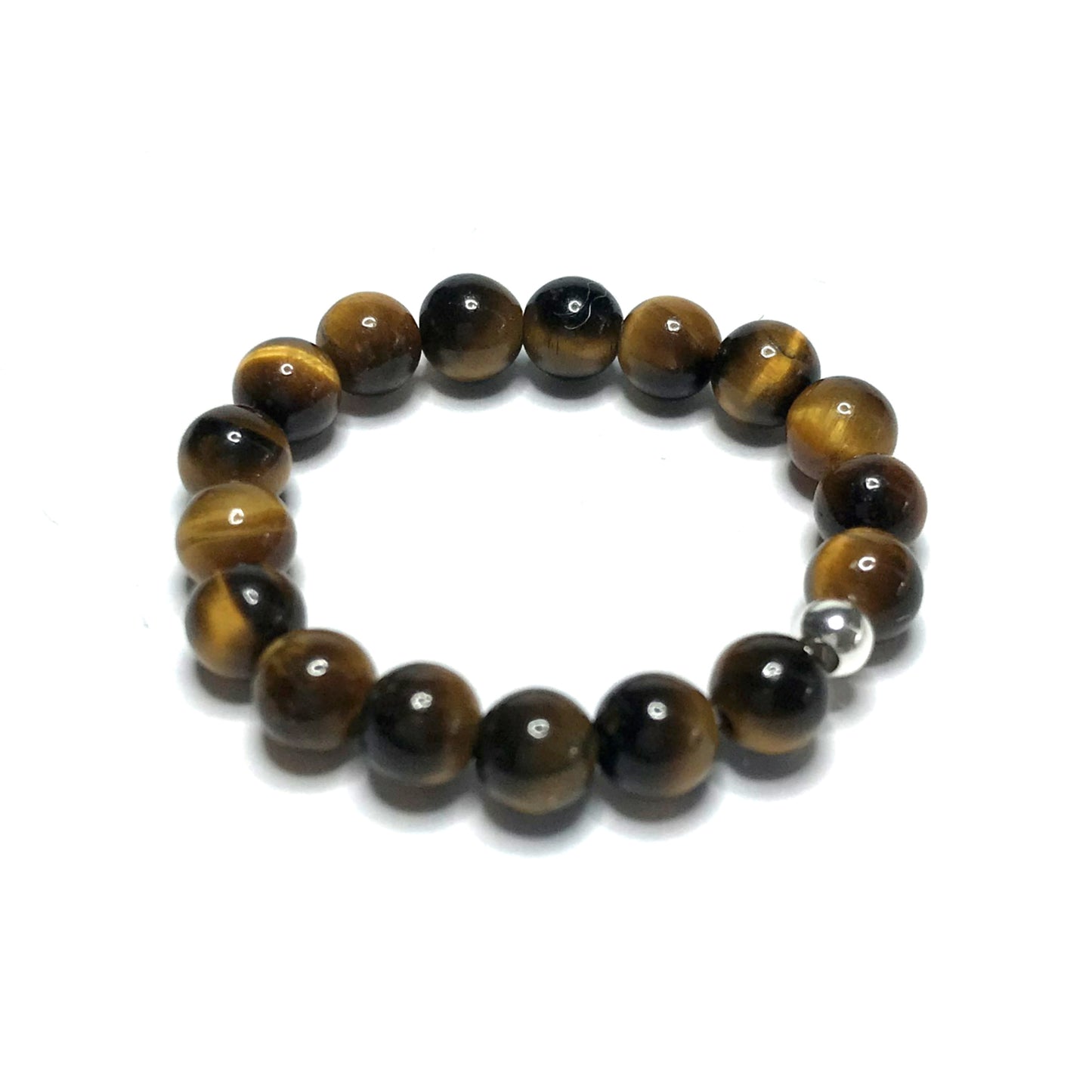 Tiger's eye beaded stretch ring