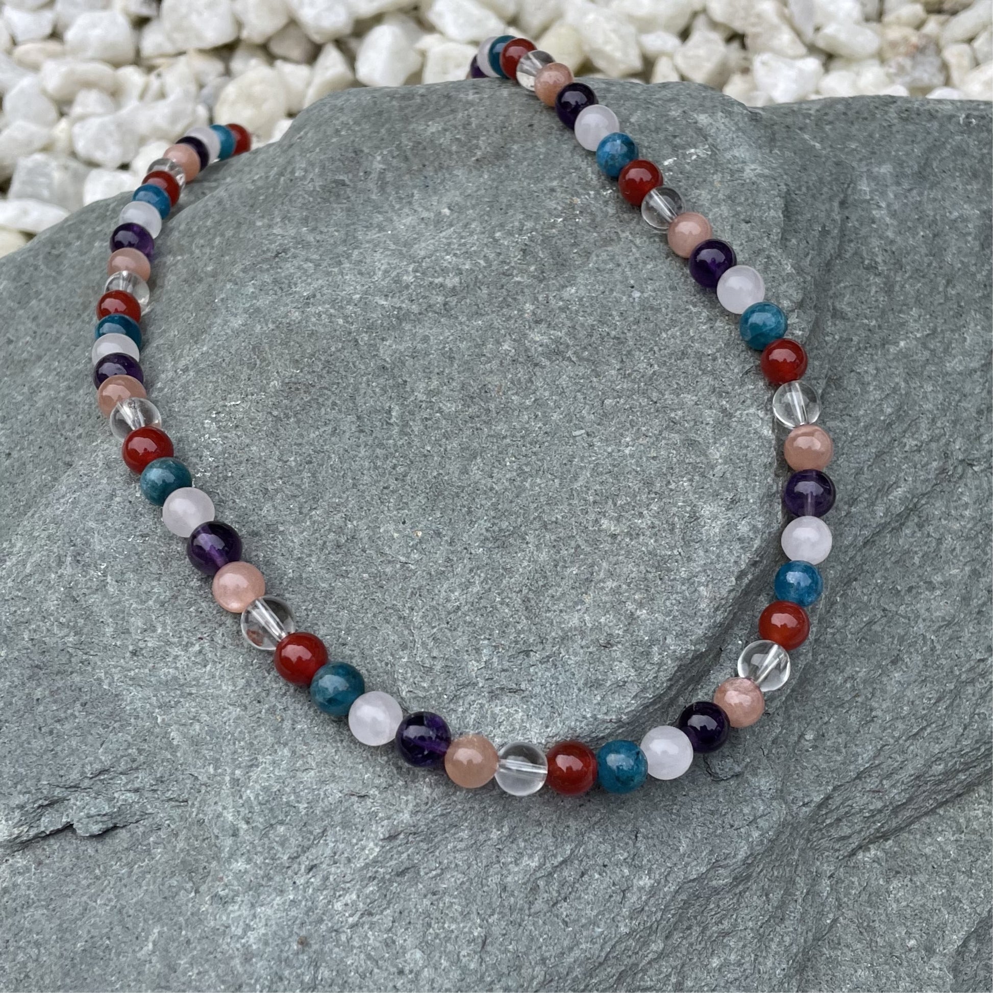 Weight loss gemstone choker on stone