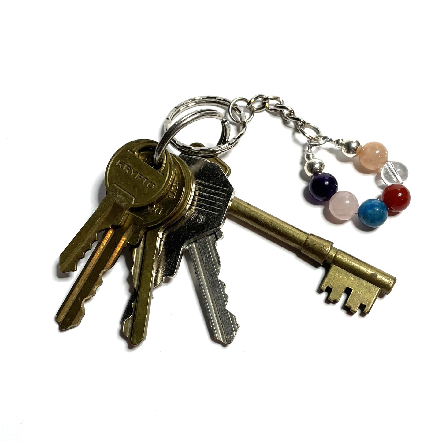 Weight loss gemstone keychain with keys