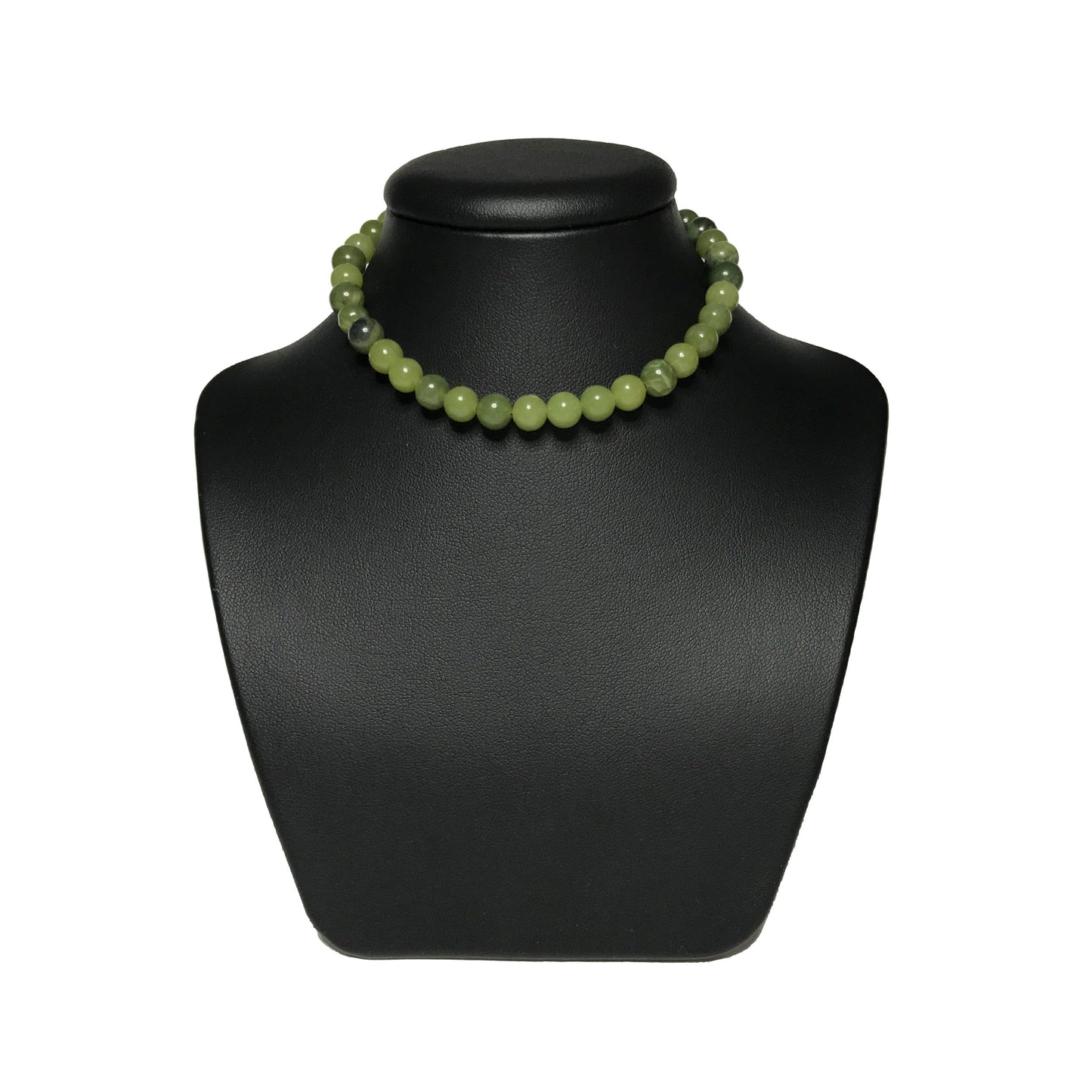 Nephrite jade crystal choker necklace