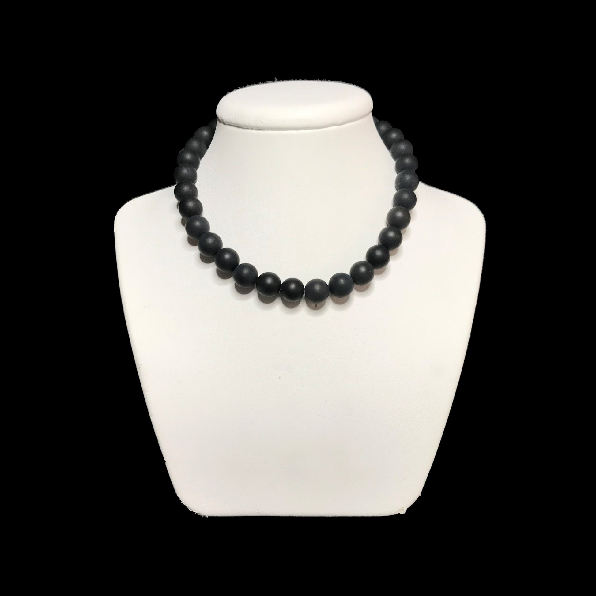 Matte onyx crystal necklace
