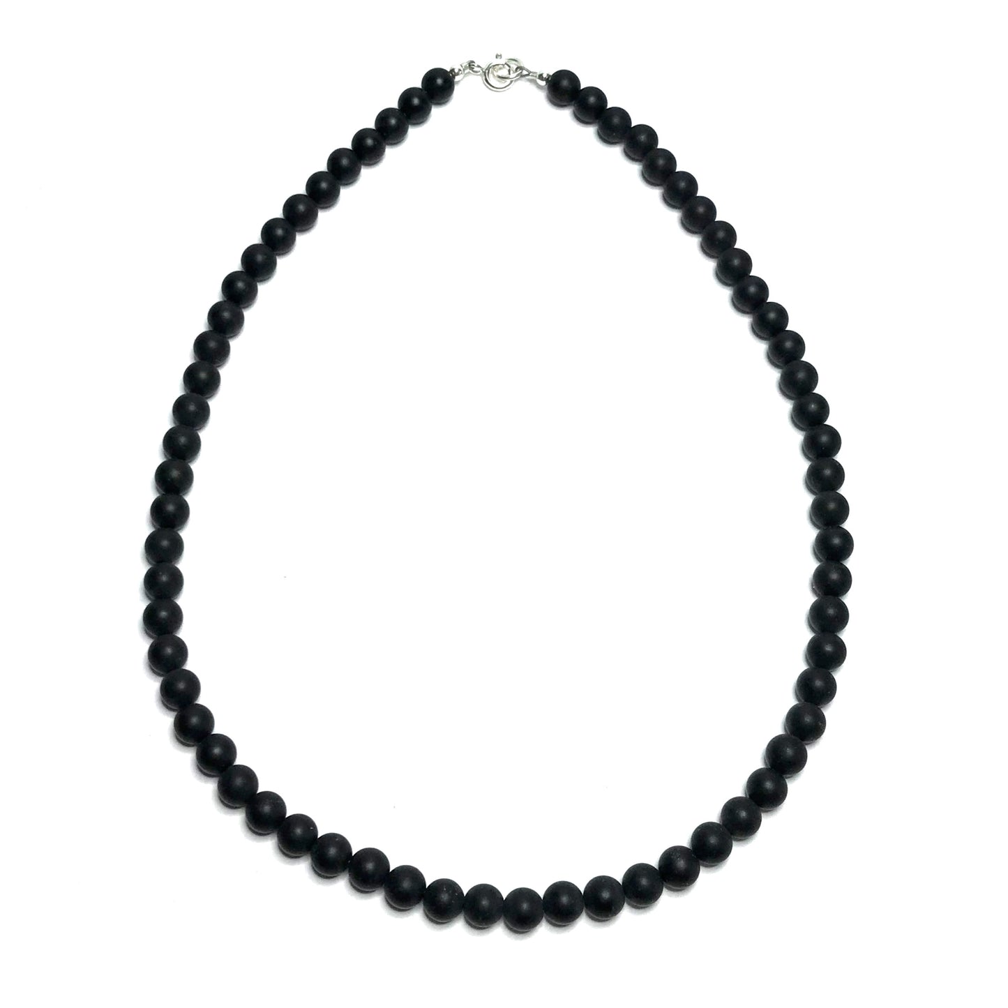 Matte onyx gemstone choker necklace