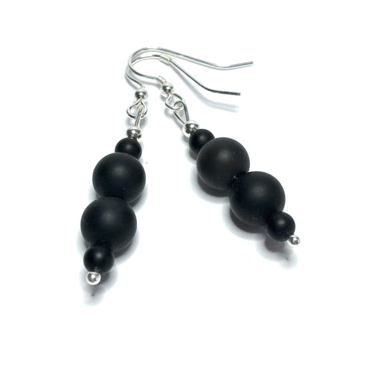 Matte Onyx Earrings